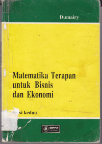 MATEMATIKA TERAPAN UNTUK BISNIS DAN EKONOMI EDISI KEDUA