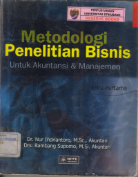 METODOLOGI PENELITIAN BISNIS UNTUK AKUNTANSI DAN MANAJEMEN