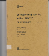 Image of SOFTWARE ENGINEERING IN THE UNIX/C ENVIRONMENT