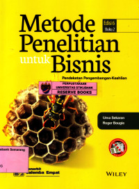 Image of METODE PENELITIAN UNTUK BISNIS: PENDEKATAN PENGEMBANGAN-KEAHLIAN, BUKU II, EDISI 6