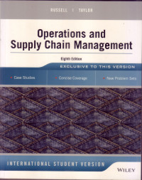 OPERATIONS AND SUPPLY CHAIN MANAGEMENT, 8 ED.