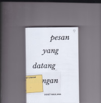 Image of PESAN YANG DATANG BELAKANGAN