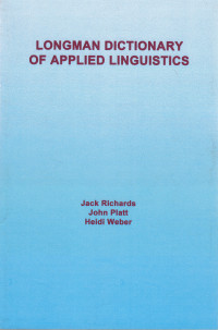 LONGMAN DICTIONARY OF APPLIED LINGUISTICS