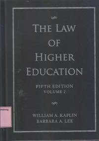 THE LAW OF HIGHER EDUCATION fifh ed vol.2