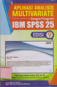 Image of APLIKASI ANALISIS MULTIVARIATE dgn PROGRAMAN IBM SPSS 25 Ed.9