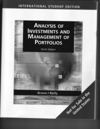 Image of ANALYSIS OF INVESTMENT AND MANAGEMENT OF PORTOFOLIOS