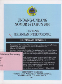 Image of UNDANG-UNDANG NO.24 TH.2000 TENTANG PERJANJIAN INTERNASIONAL